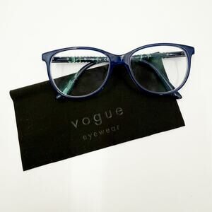 Vogue Eyewear Glasses VO 5030 Frame Only 53 16 140 Cat Eye Blue Acetate